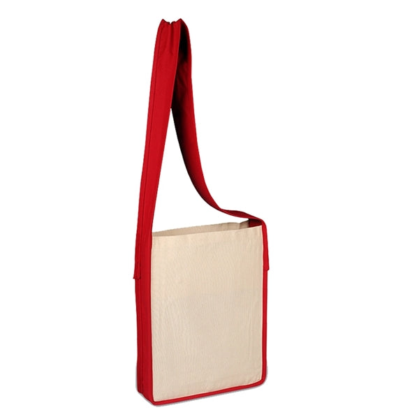 Canvas Sling Bag with Color Handles