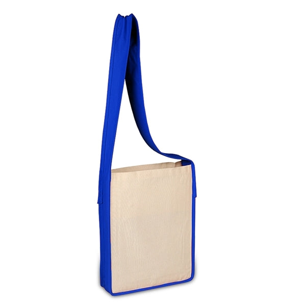 Canvas Sling Bag with Color Handles