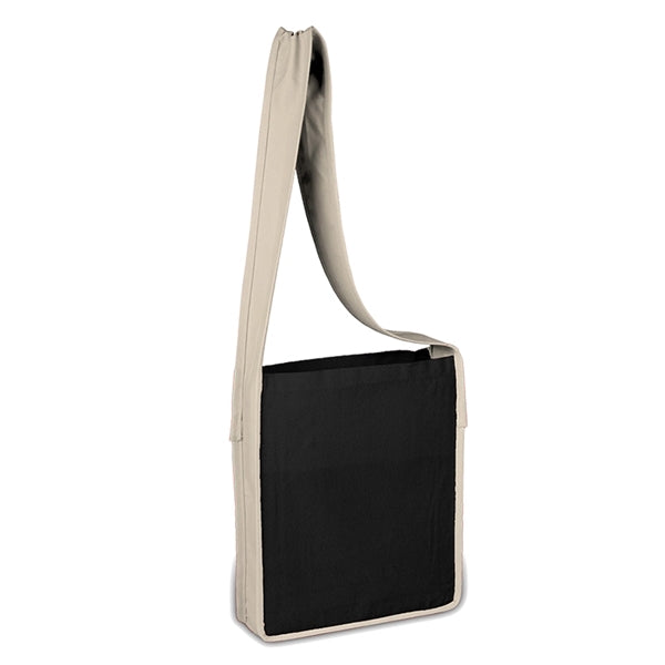 Colored Sling Bag With Natural Handles