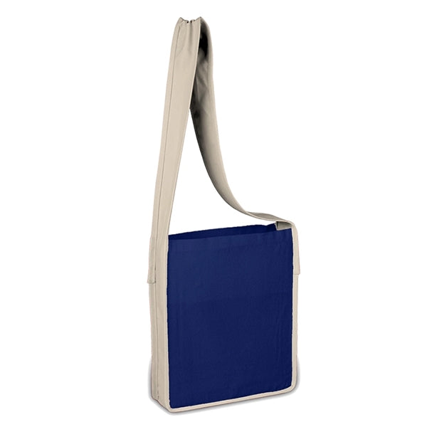 Colored Sling Bag With Natural Handles
