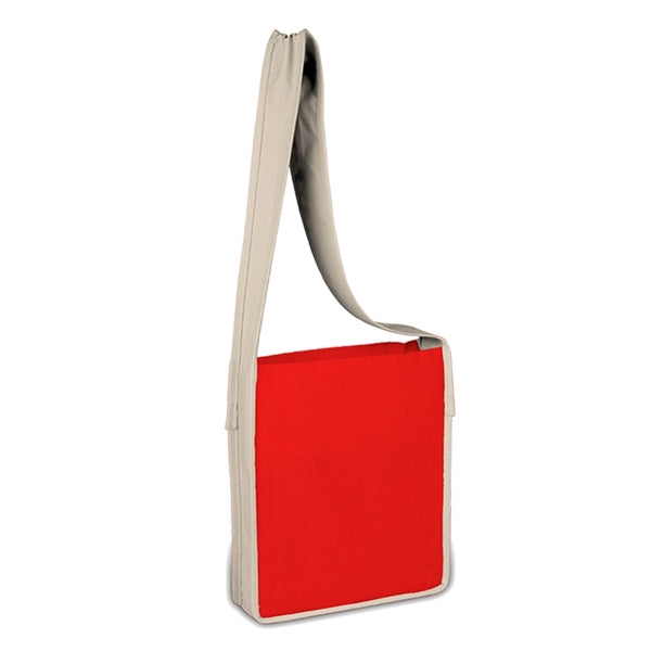 Colored Sling Bag With Natural Handles