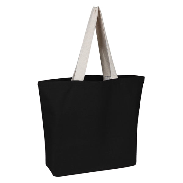 Color Beach Bag With Natural Handles