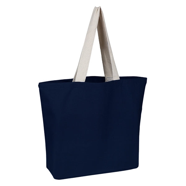 Color Beach Bag With Natural Handles