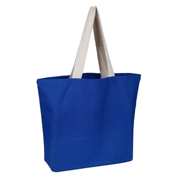 Color Beach Bag With Natural Handles