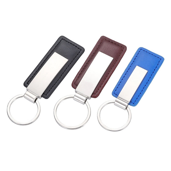 Metal Leather Keychain