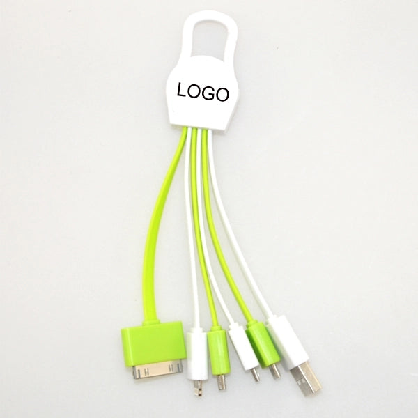 Multi Adpator Charging Cable with Carabiner Clip