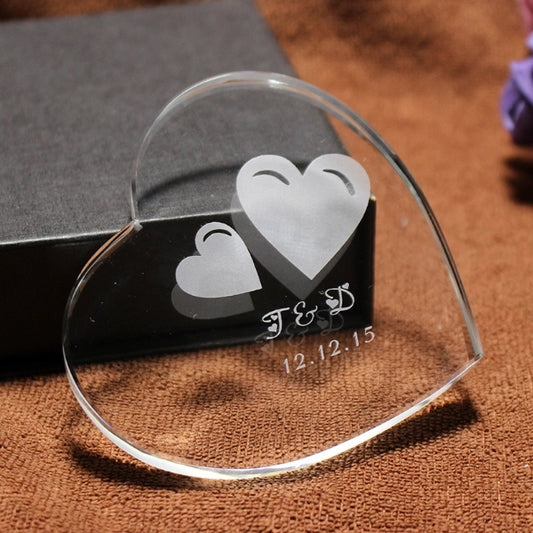 Crystal Heart Shaped Award