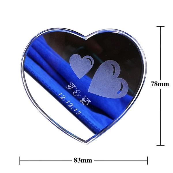 Crystal Heart Shaped Award