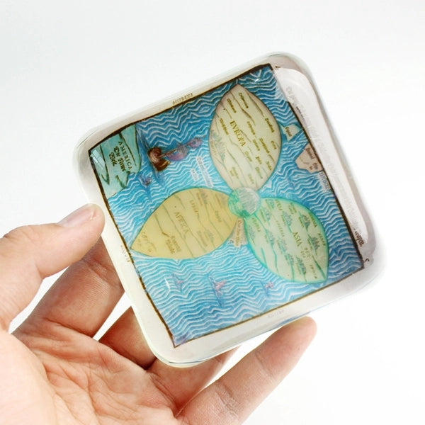 Crystal Square Dome Paperweight