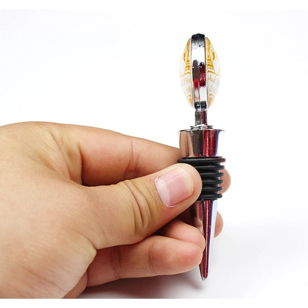 Wedding Bottle Stopper With Epoxy Dome