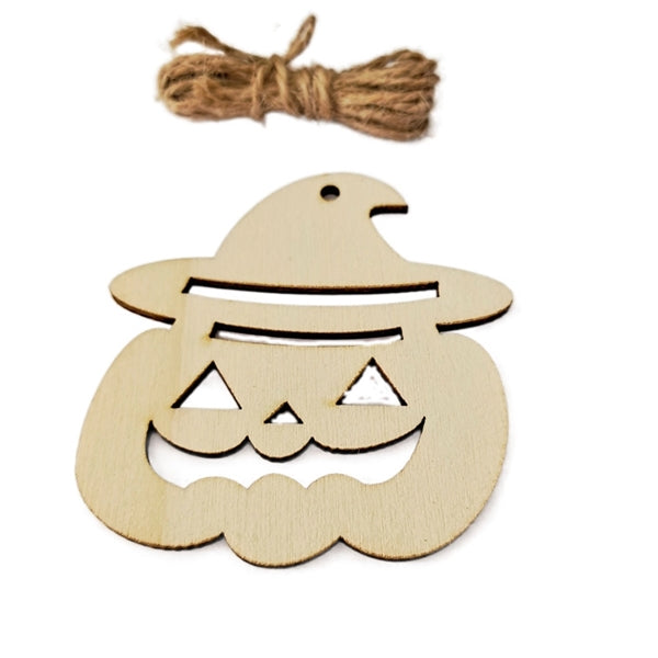 DIY Halloween Wooden Crafts Hanging Tags