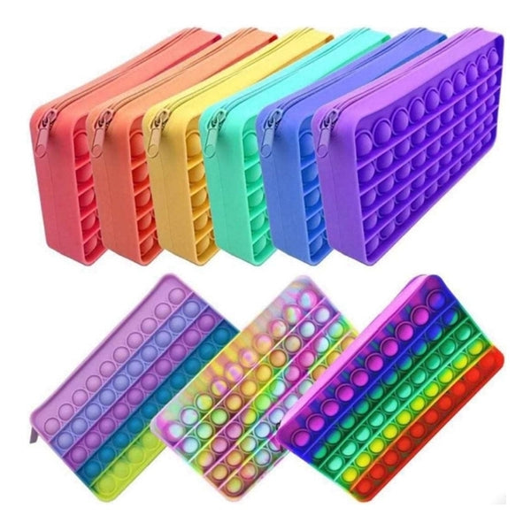 Fidget Pop Bubble Silicone Pencil Box
