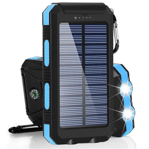 Dual USB Output Solar Power Bank 10000mAh With LED Light