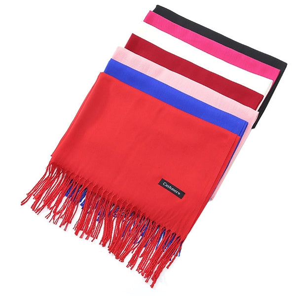 Womens Large Soft Cashmere Feel Pashmina Shawls Scarf
