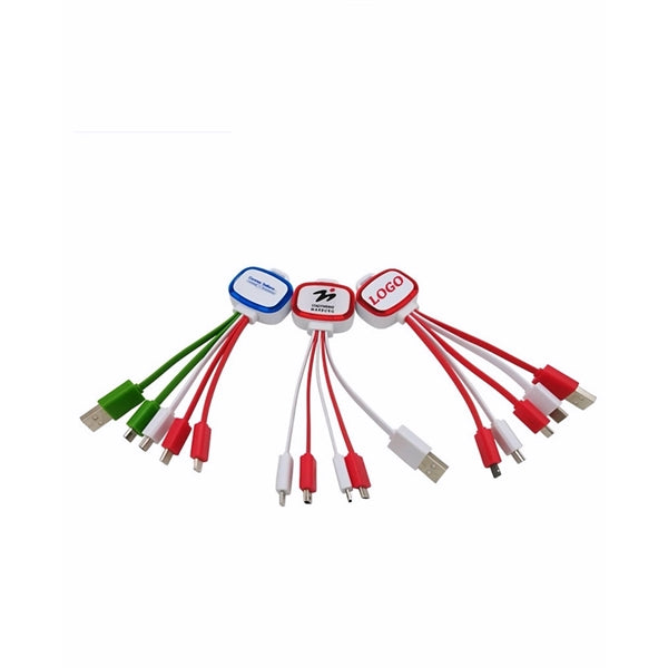 5 in 1 4 Head Multi Usb Charging Cable with loop