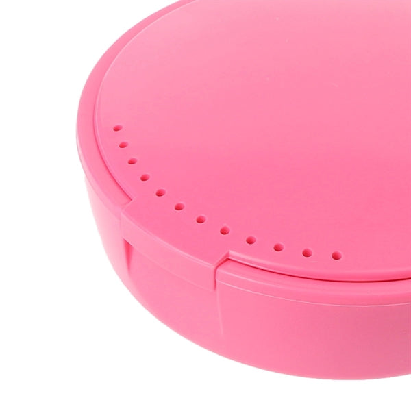 Denture Case with Lid and Mirror for Travel
