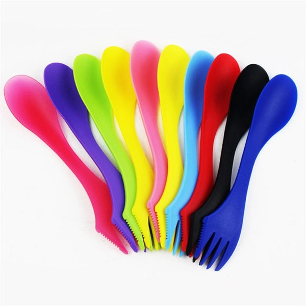 3 in 1 Multi-functional Plastic Sporks