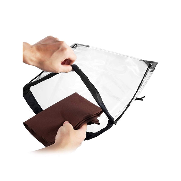 Clear Vinyl Waterproof Stadium Drawstring Backpack
