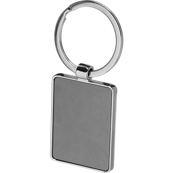 Two Tone Rectangular Metal Keychains