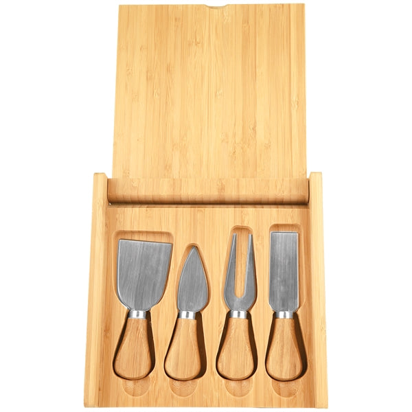 Delight Bamboo Cheese Set with 4 Tools