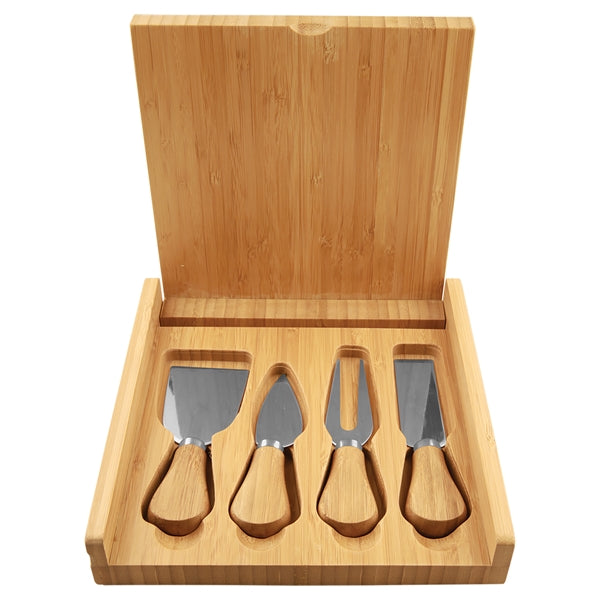 Delight Bamboo Cheese Set with 4 Tools