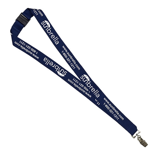 1" Silkscreen Lanyard with Breakaway Release - Domestic
