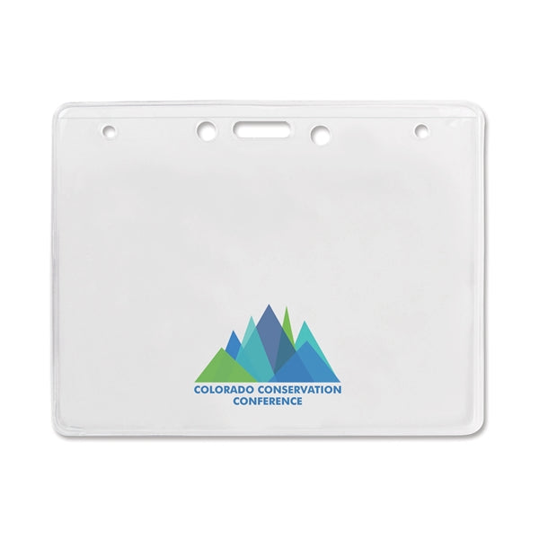 Horizontal Economy Grade Event-Size Vinyl Badge Holders