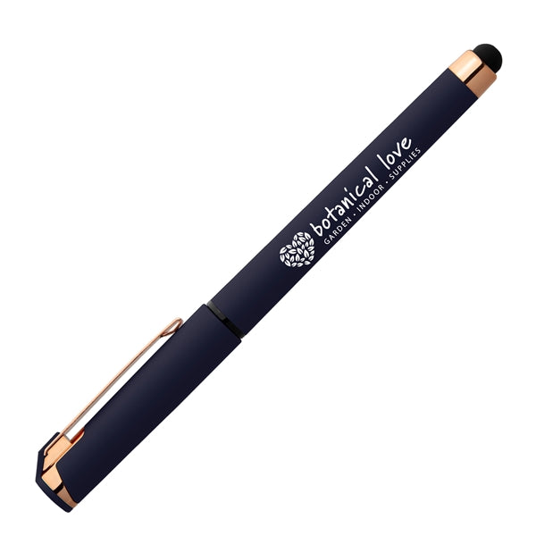 Islander Softy Rose Gold Gel Pen w/ Stylus - Silkscreen