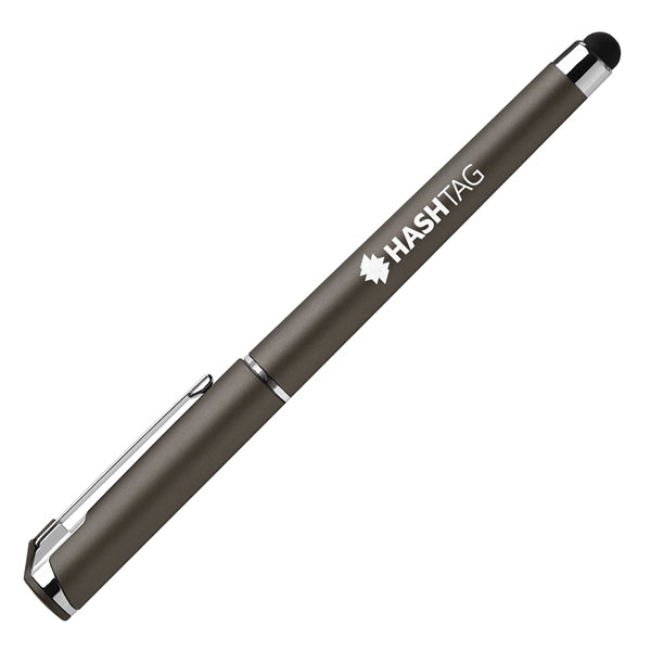 Islander Softy Metallic Gel Pen w/ Stylus - Silkscreen