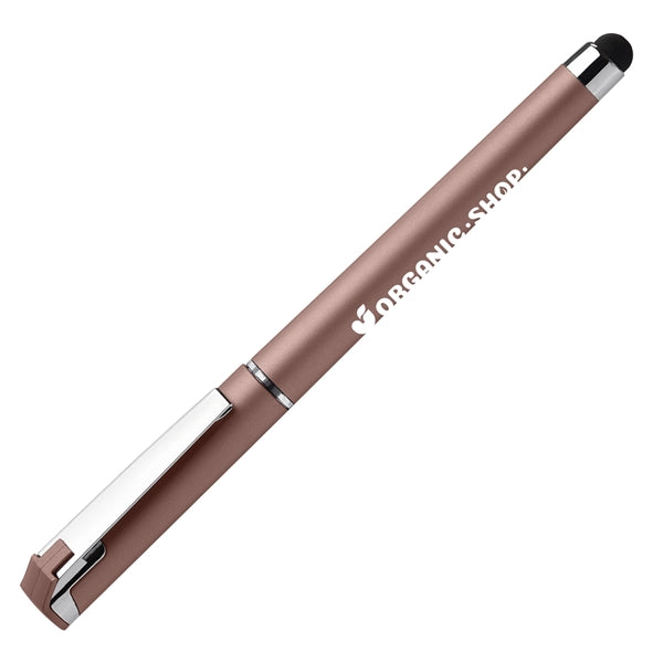 Islander Softy Metallic Gel Pen w/ Stylus - Silkscreen