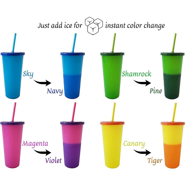 24oz Instant Color Changing Cups