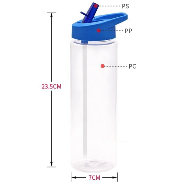 Clear Impact Water Bottle with Flip Straw