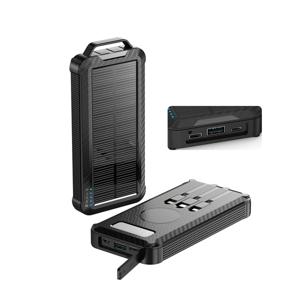 All in one Qi portable Solar Power Bank 10000mAh