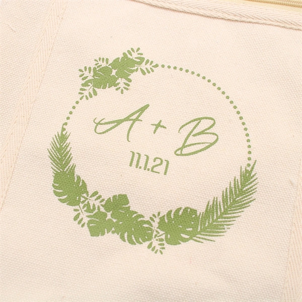 16 oz Heavy Cotton Canvas Tote Bag W/ Zipper Pocket