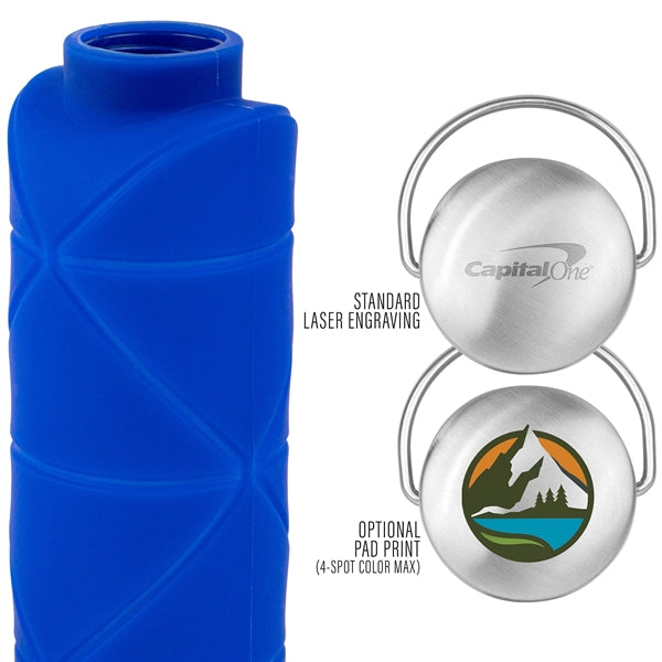 Origami 25oz. Silicone Water Bottle
