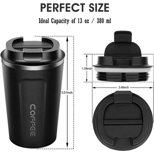 Coffee Travel Mug Cup with Leakproof Lid