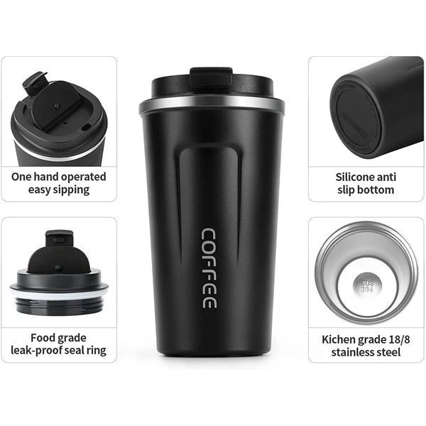 Coffee Travel Mug Cup with Leakproof Lid