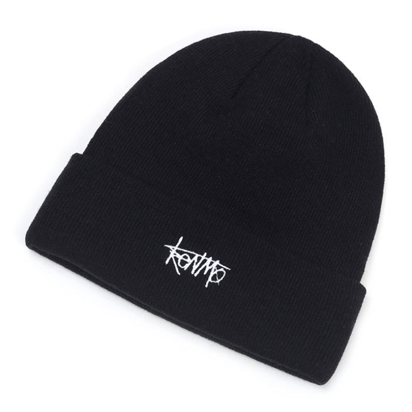 Warm knitted embroidery hat
