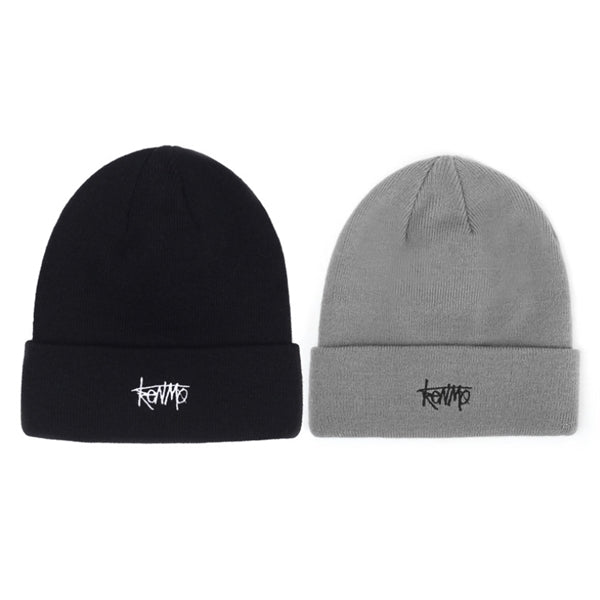Warm knitted embroidery hat