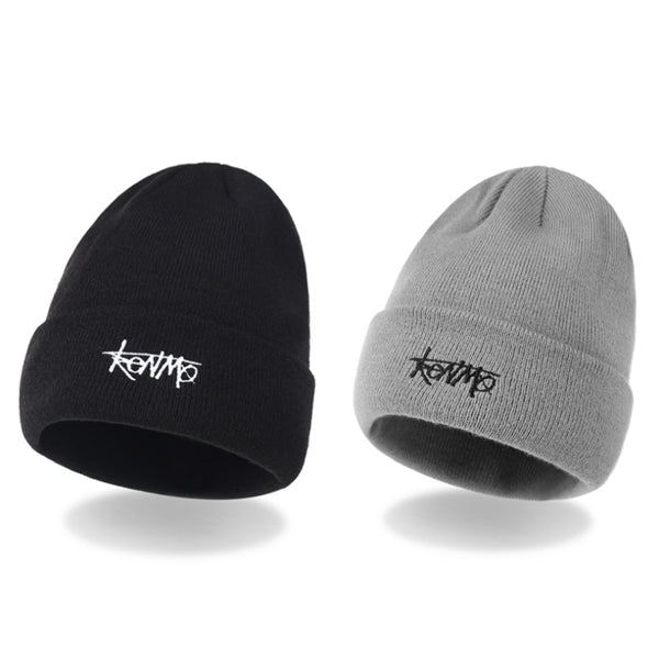 Warm knitted embroidery hat