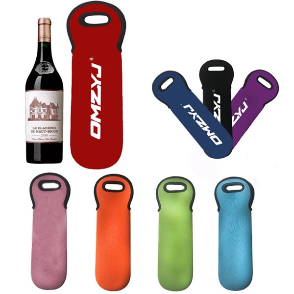 Single Neoprene Wine Bottle Holder Tote
