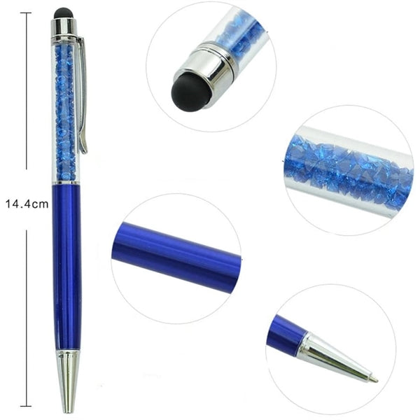 2 in 1 Crystal Diamond Stylus Ballpoint Pen