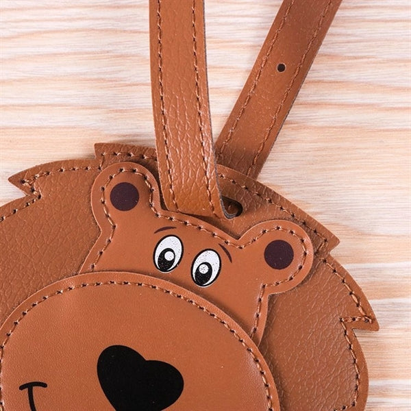 Lion-shaped Leatherette Travel Luggage Tags