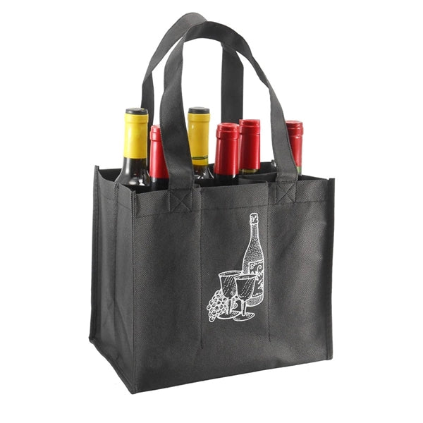 6-Bottle Non-woven Wine Tote Bag