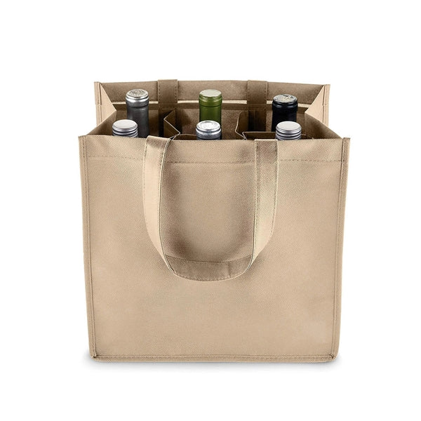 6-Bottle Non-woven Wine Tote Bag