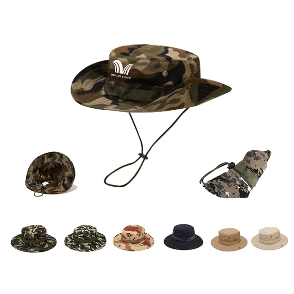 Camouflage Packable Bucket Safari Hat