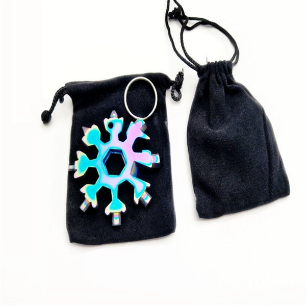Saker 18-in-1 Snowflake Multi Tool Christmas Gift Keychain