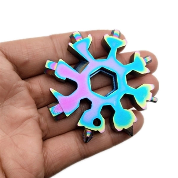 Saker 18-in-1 Snowflake Multi Tool Christmas Gift Keychain