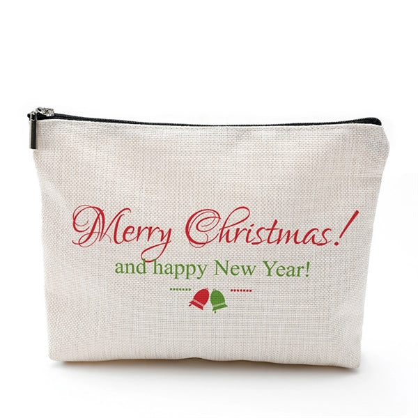 Natural Cotton Canvas Zippered Pencil Case