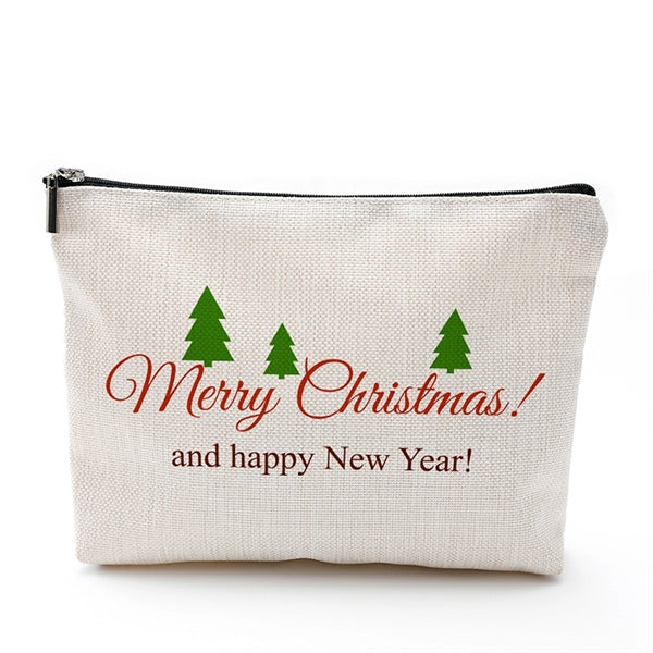 Natural Cotton Canvas Zippered Pencil Case